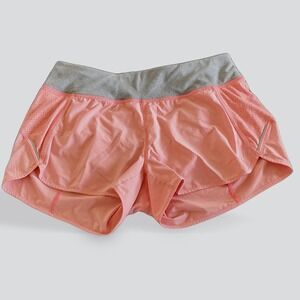 Athleta Pink Perforated Running Shorts Athletic Workout Gym Size Small